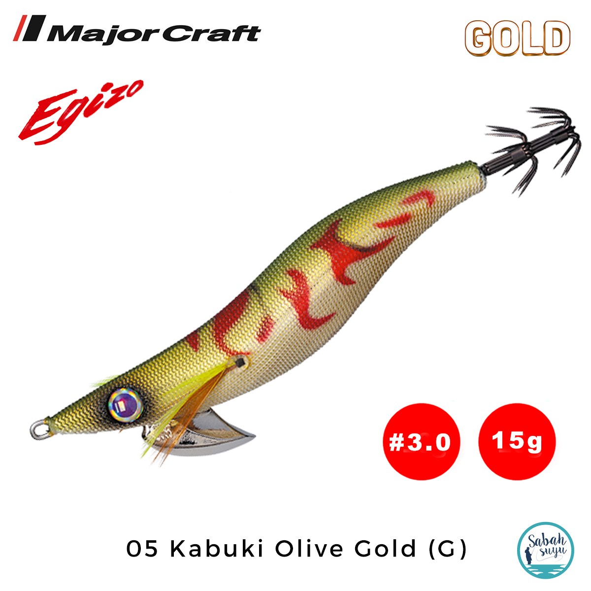 Major Craft Egi Sutte Kalamar Zokası EGZ-3.0 15gr #05 Kabuki Olive (G)