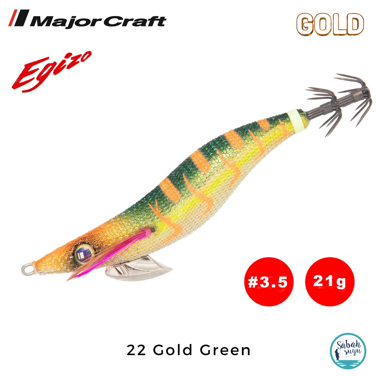 Major Craft Egi Sutte Kalamar Zokası EGZ-3.5 21gr #22 Gold Green