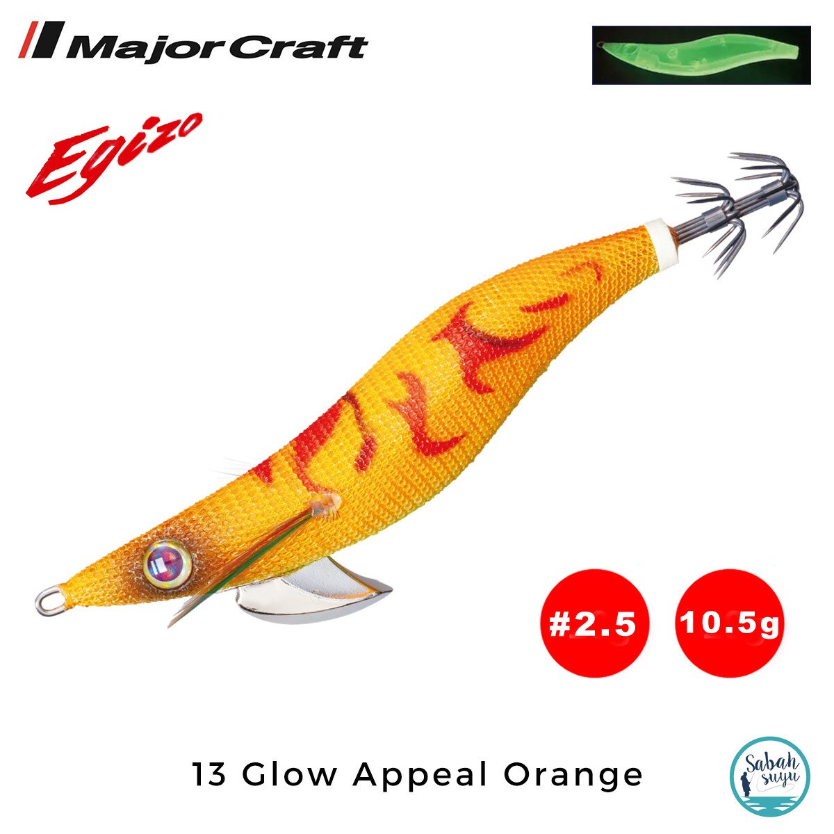 Major Craft Egi Sutte Kalamar Zokası EGZ-2.5 10.5gr #13 Glow Appeal Orange