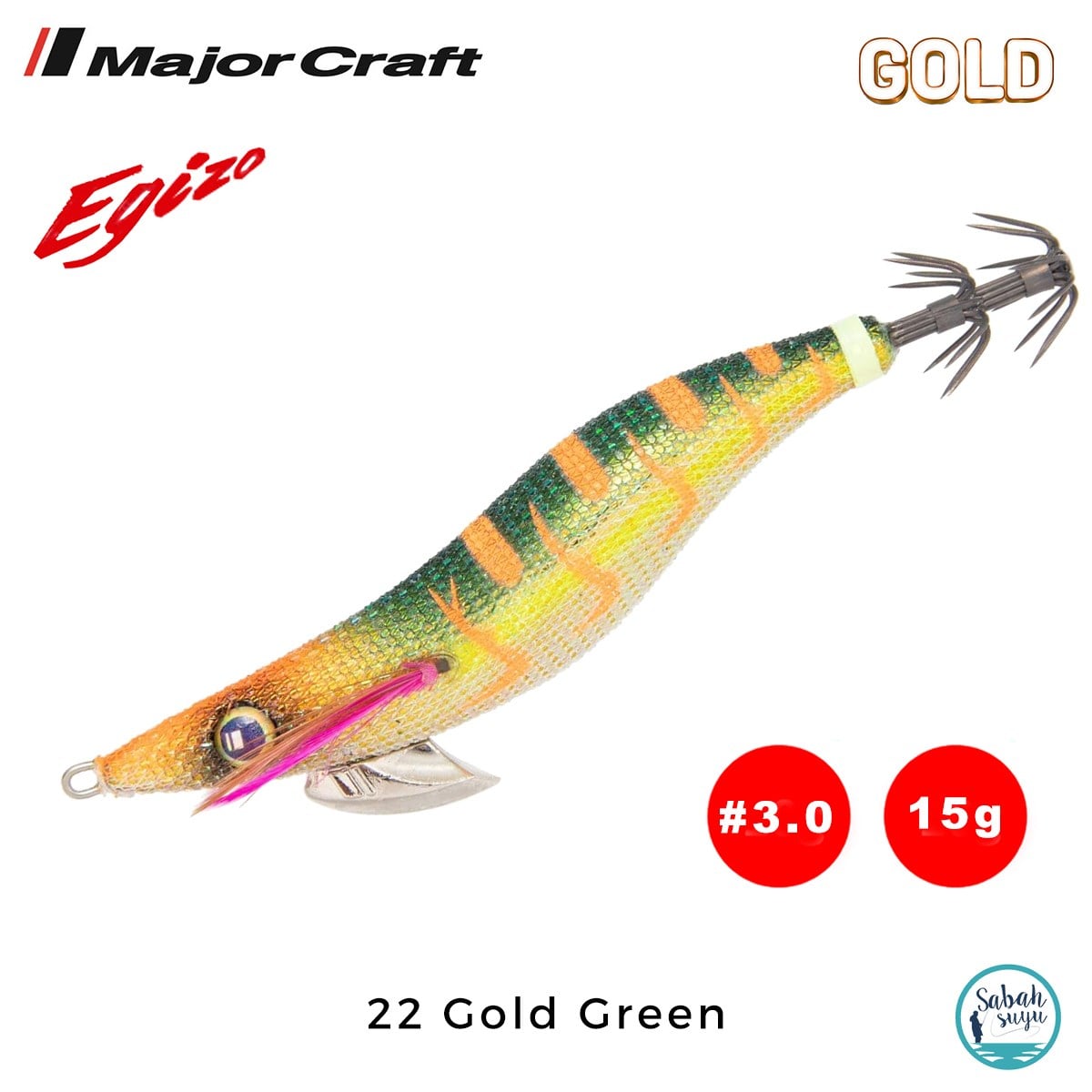 Major Craft Egi Sutte Kalamar Zokası EGZ-3.0 15gr #22 Gold Green