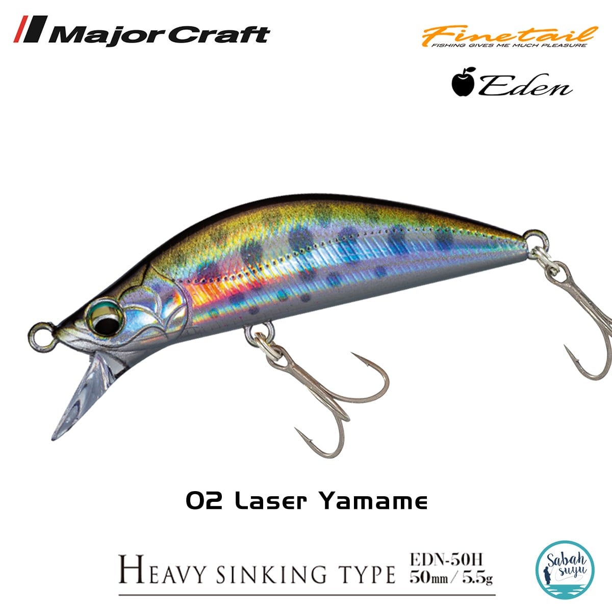 Major Craft Finetail Eden 50HS 5.5gr LRF Sahte Balık # 02 Laser Yamame