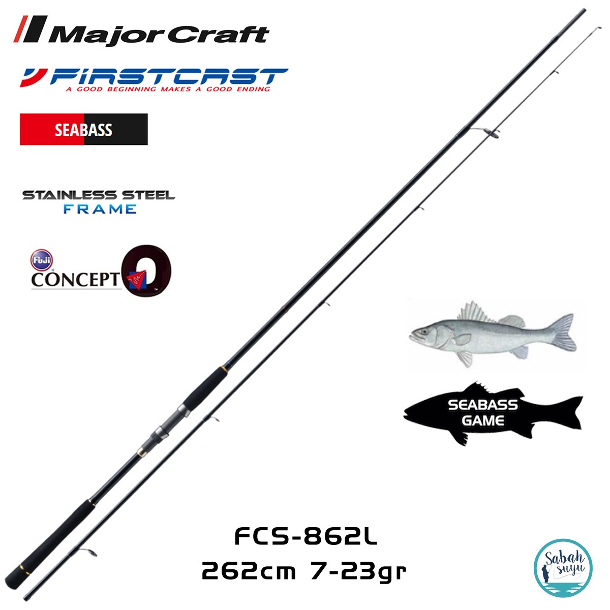 Major Craft Firstcast FCS-862L Seabass 262cm 7-23gr (2P) Spin Kamış