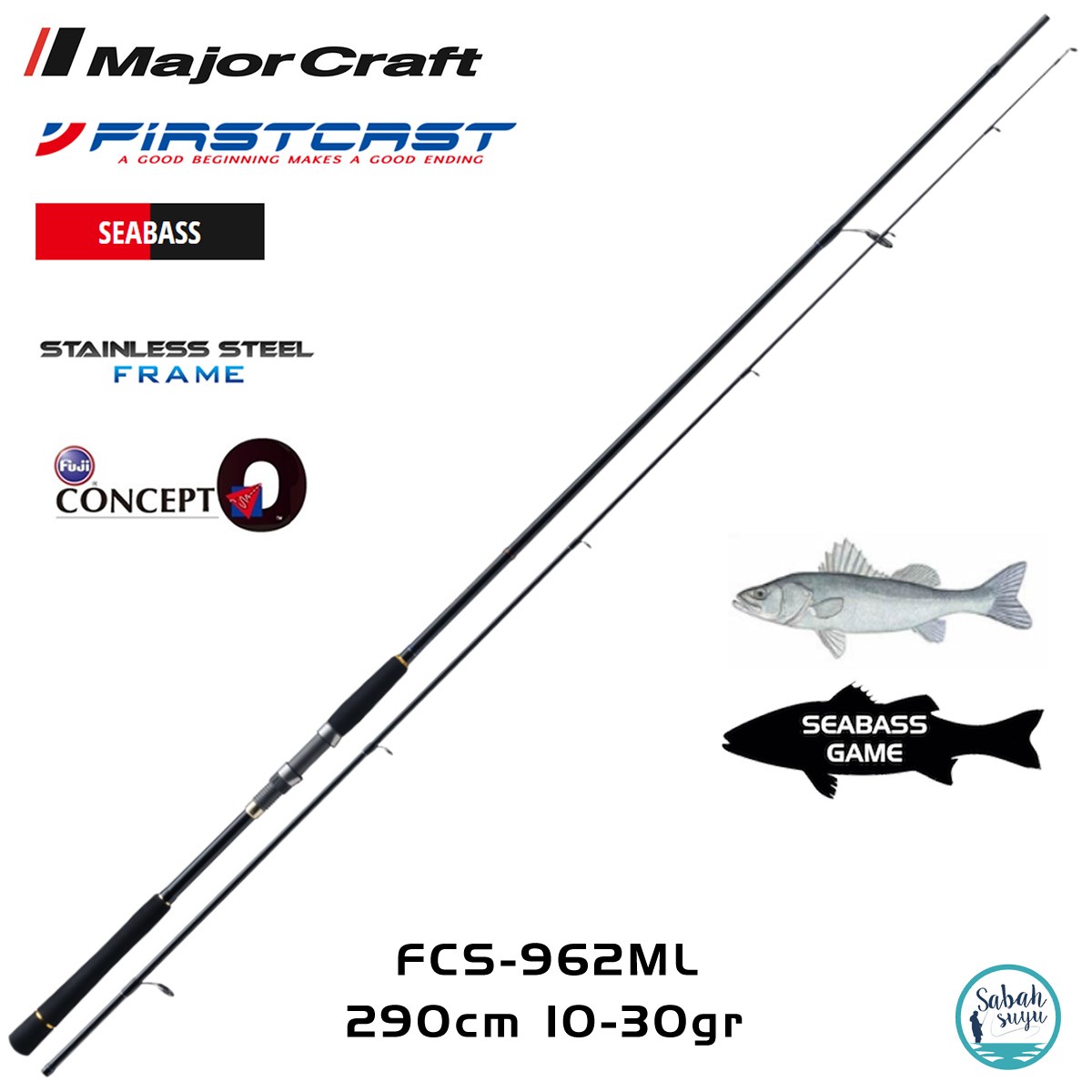 Major Craft Firstcast FCS-962ML Seabass 290cm 10-30gr (2P) Spin Kamış