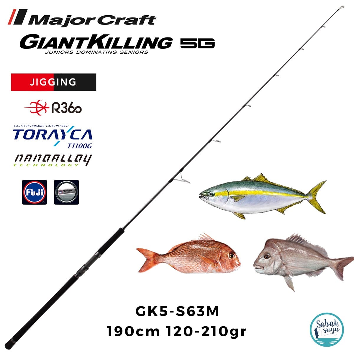 Major Craft Giant Killing 5G GK5-S63M 190cm 120-210gr (1P) Jigging Kamış