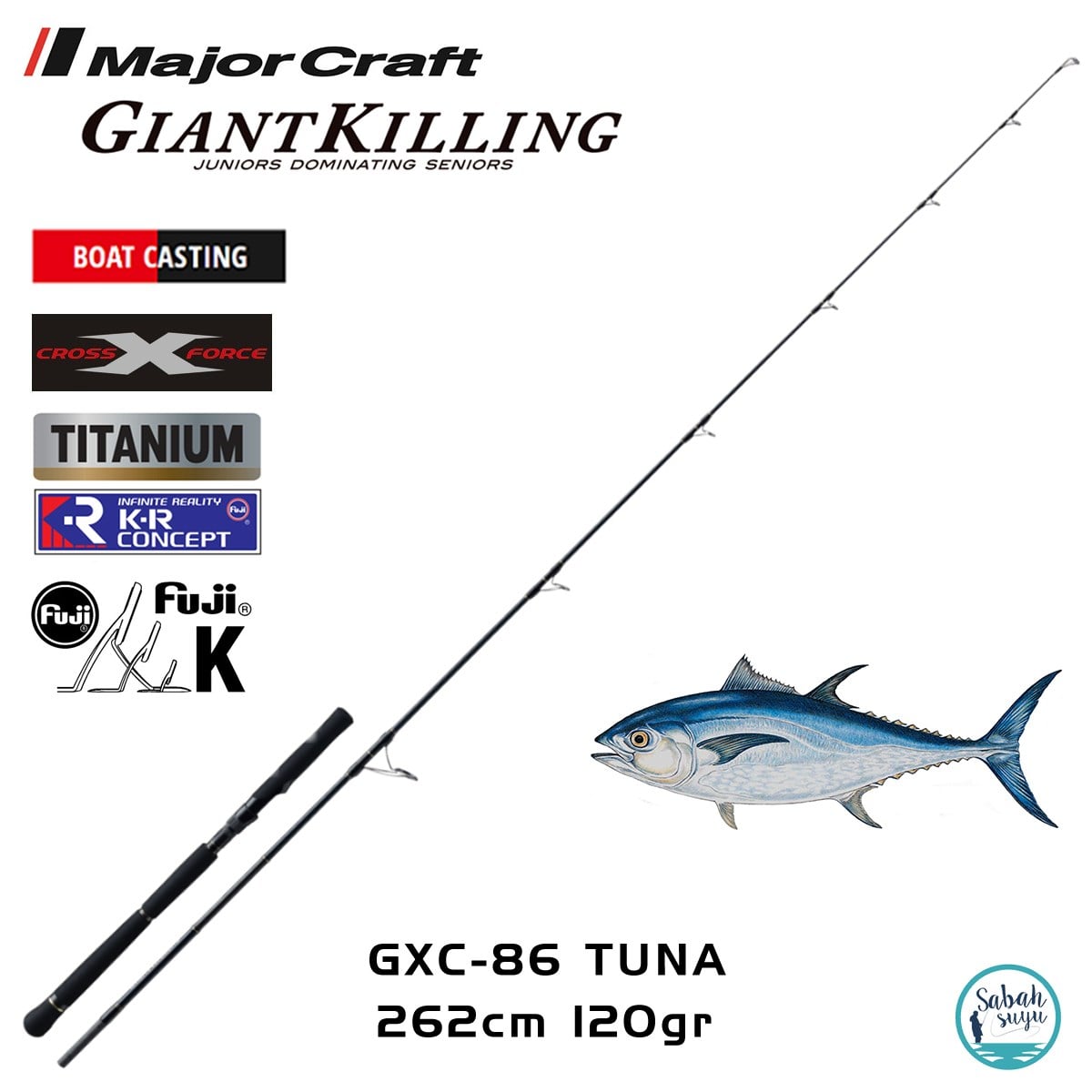 Major Craft Giant Killing GXC-86TUNA 262cm Max 120gr (S2P) Offshore Casting Kamış