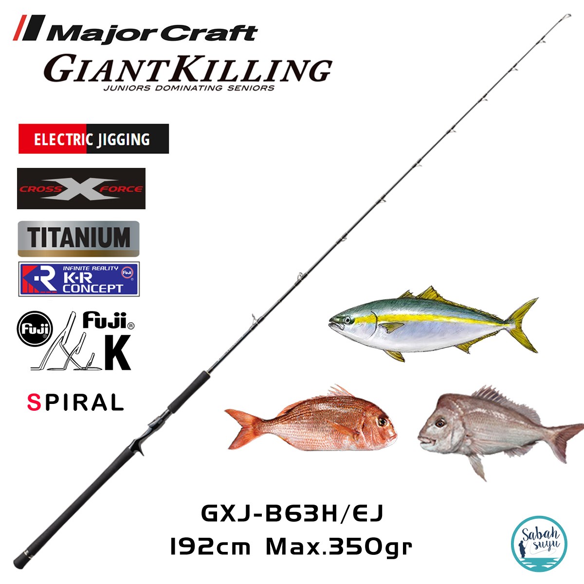 Major Craft Giant Killing GXJ-B63H/EJ 192cm Max 350gr (1P) Jigging Kamış