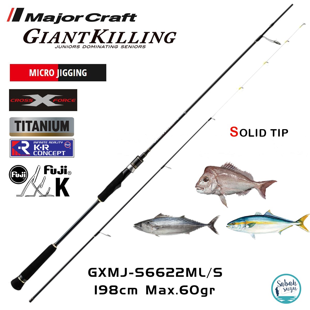 Major Craft Giant Killing GXMJ-S662ML/S 198cm Max 60gr (2P) Micro Jigging Kamış