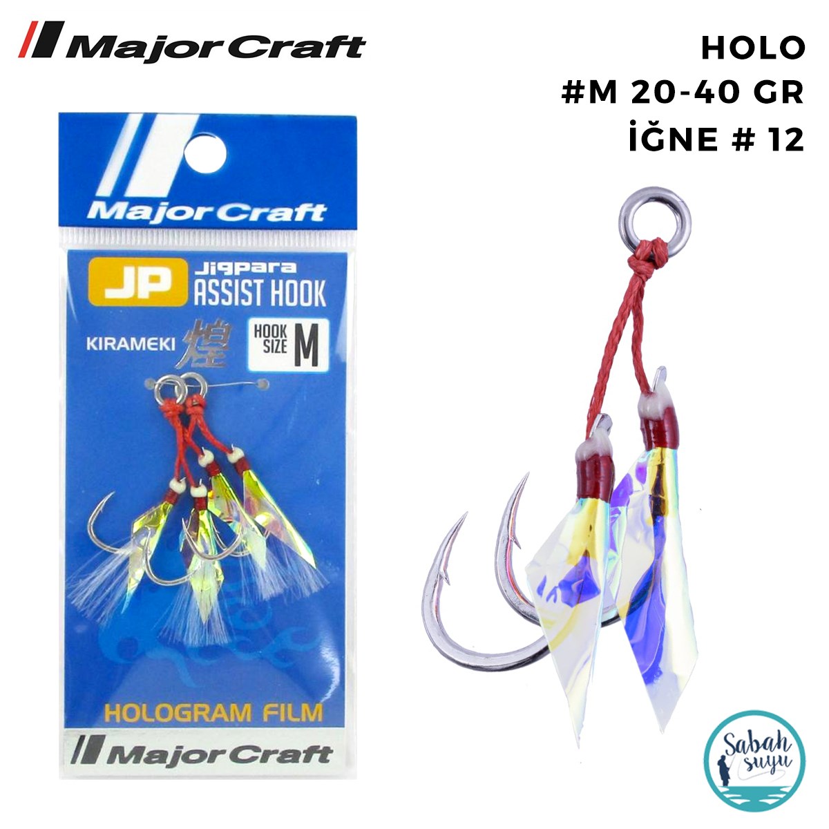 Major Craft Jigpara Çiftli Asist İğne Holo #M 20-40gr (2 Adet)
