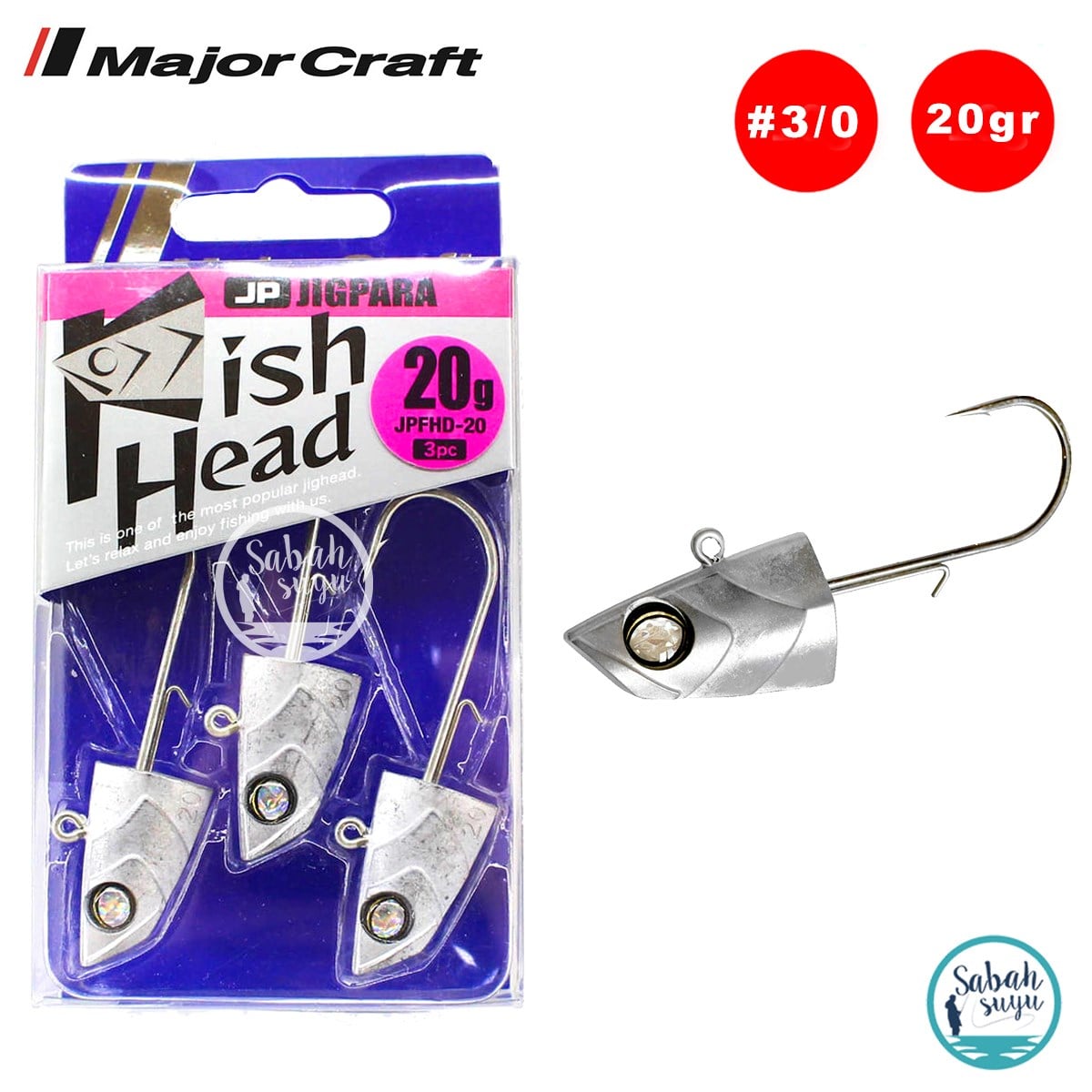 Major Craft Jigpara Fish Head JPFHD-20gr #3/0 (3 Adet)