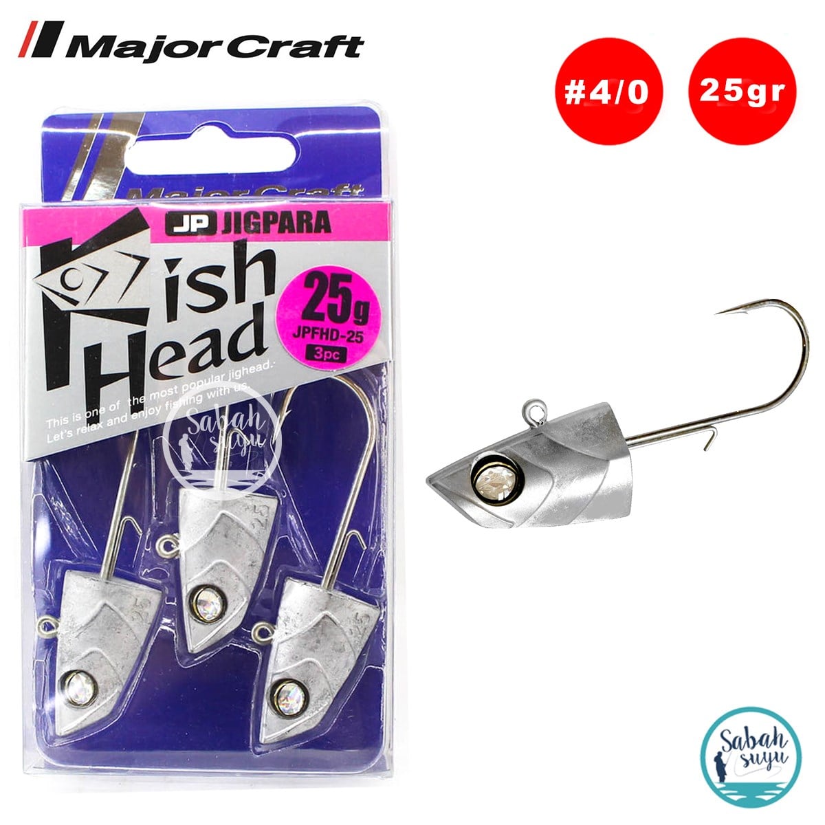 Major Craft Jigpara Fish Head JPFHD-25gr #4/0 (3 Adet)