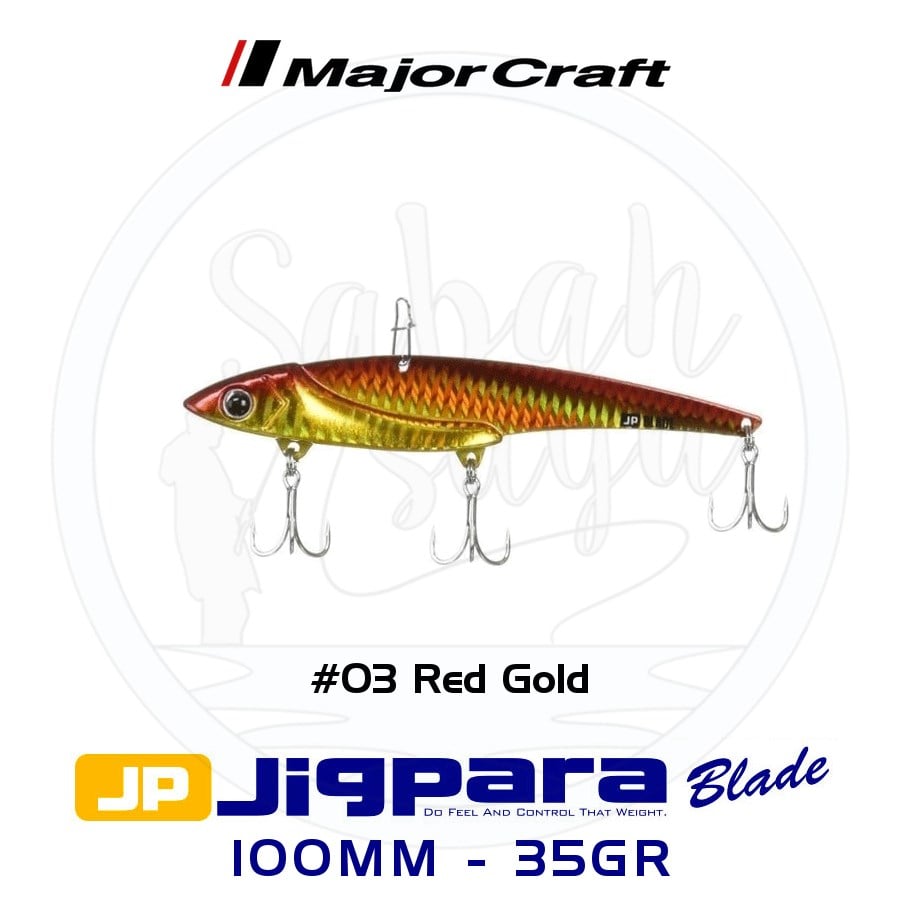 Major Craft Jigpara JPB-100 Blade Vibrasyon Jig 100mm 35gr #03 Red Gold