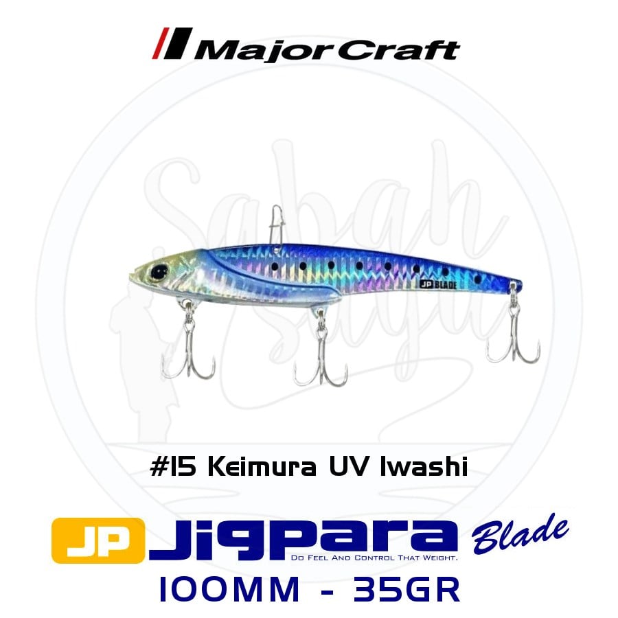 Major Craft Jigpara JPB-100 Blade Vibrasyon Jig 100mm 35gr #15 Keimura (UV) Iwashi