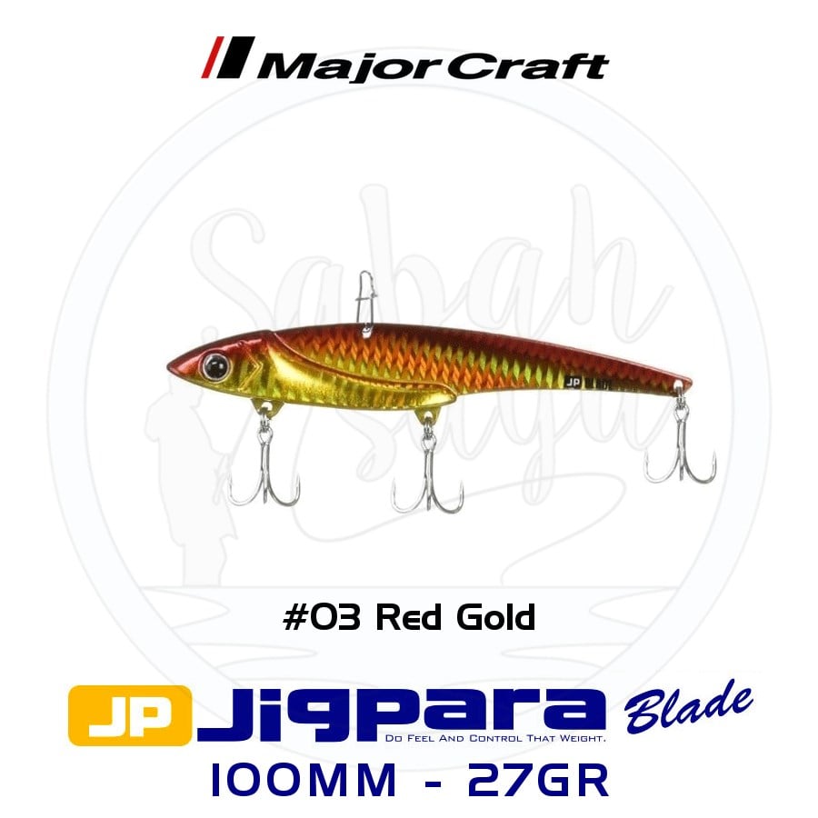 Major Craft Jigpara JPB-100 Blade Vibrasyon Jig 100mm 27gr #03 Red Gold