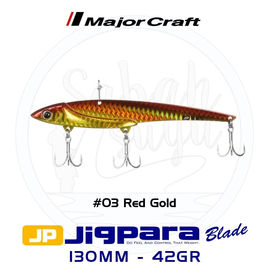 Major Craft Jigpara JPB-130 Blade Vibrasyon Jig 130mm 42gr #03 Red Gold