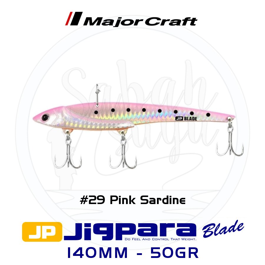 Major Craft Jigpara JPB-140 Blade Vibrasyon Jig 140mm 50gr #29 Pink Sardine