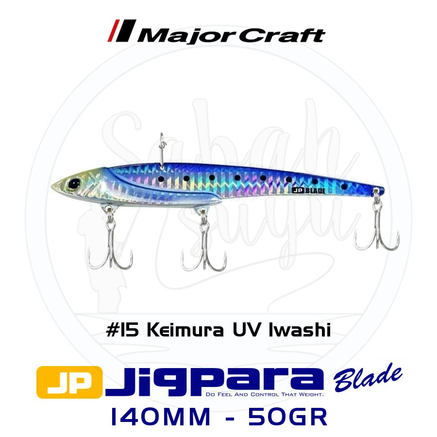 Major Craft Jigpara JPB-140 Blade Vibrasyon Jig 140mm 50gr #15 Keimura (UV) Iwashi