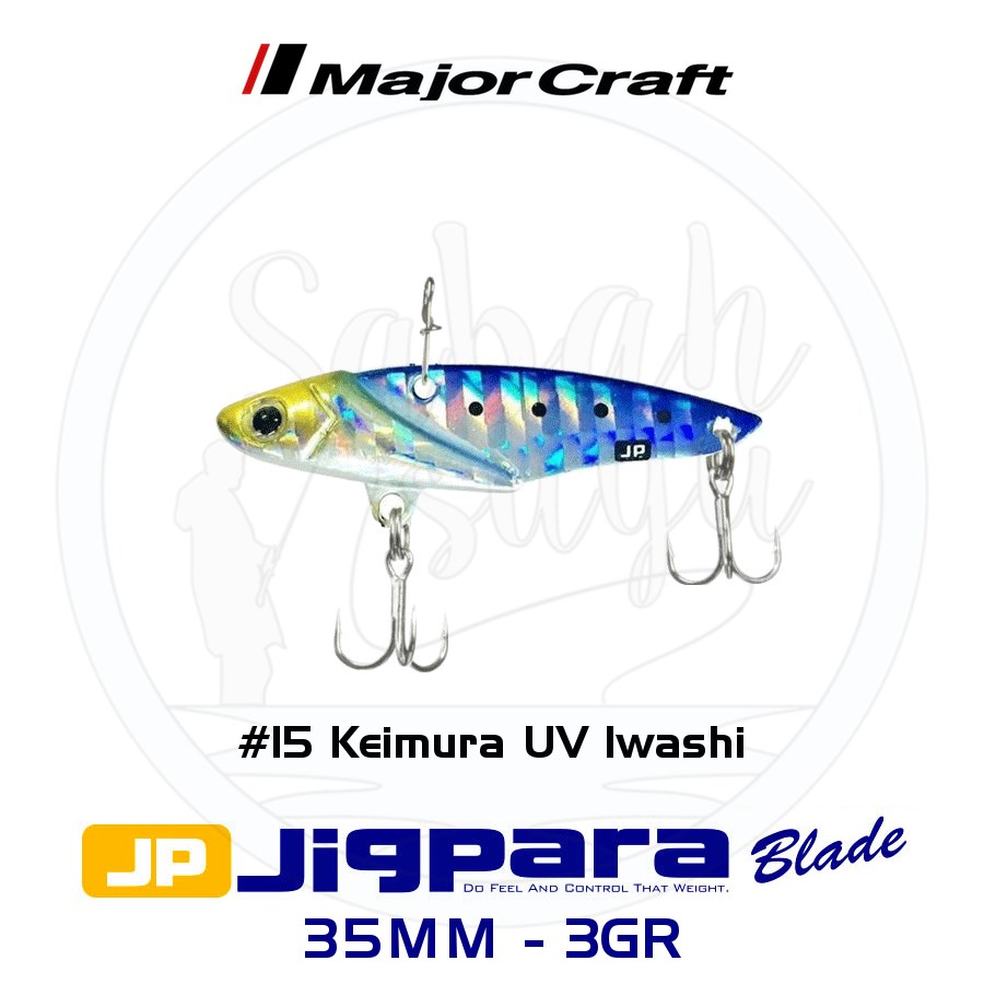 Major Craft Jigpara JPB-35 Blade Vibrasyon Jig 35mm 3gr #15 Keimura (UV) Iwashi