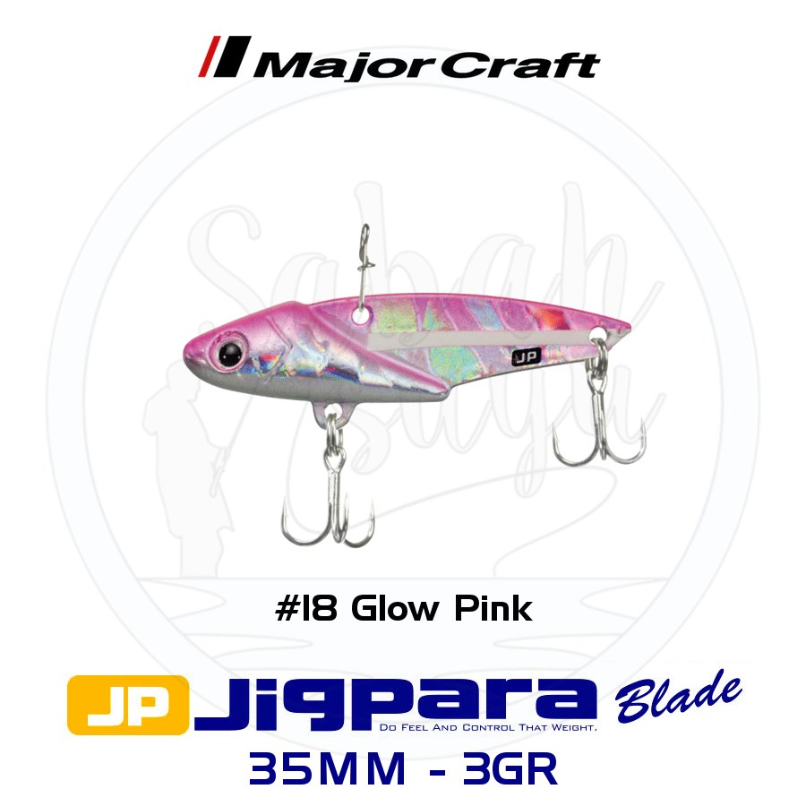 Major Craft Jigpara JPB-35 Blade Vibrasyon Jig 35mm 3gr #18 Glow Pink