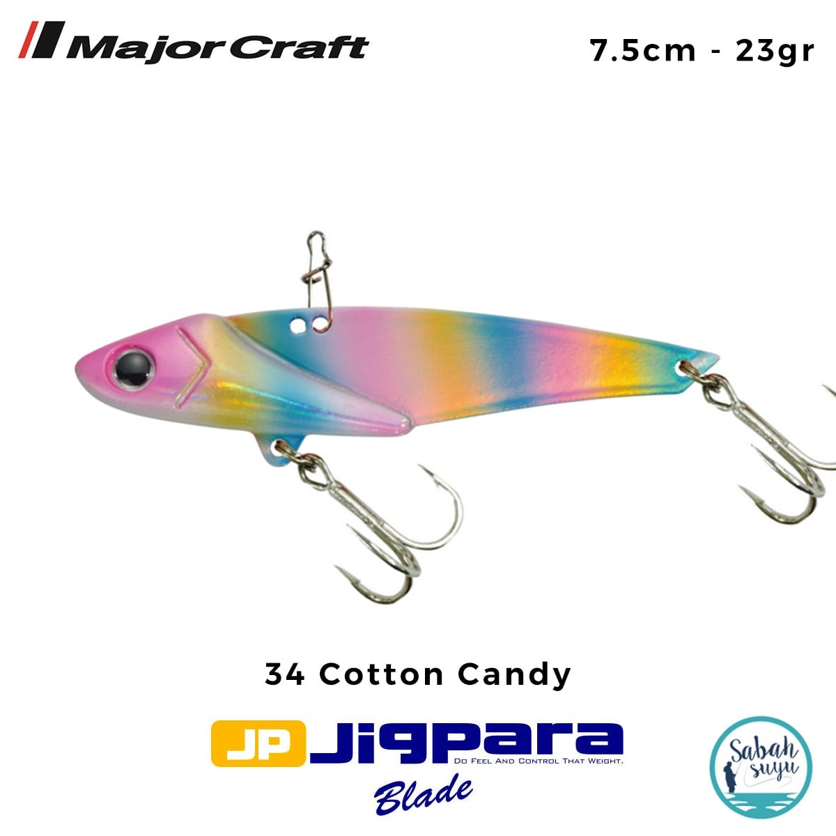 Major Craft Jigpara JPB-75 Blade Vibrasyon Jig 75mm 23gr #34 Cotton Candy