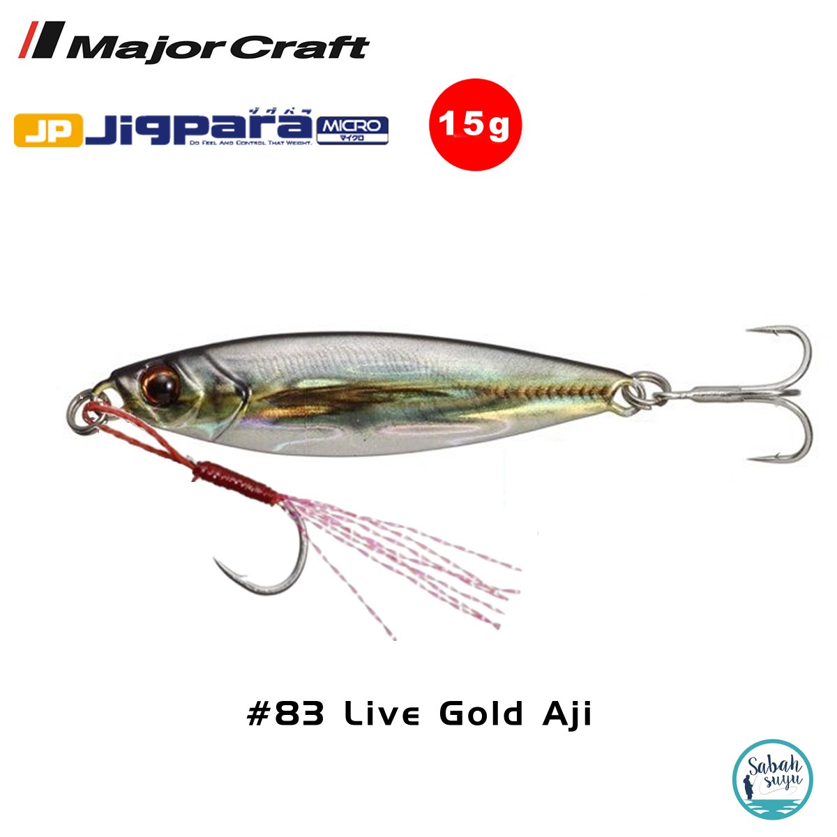 Major Craft Jigpara Micro JPM-15gr 60mm #83 Live Gold Aji