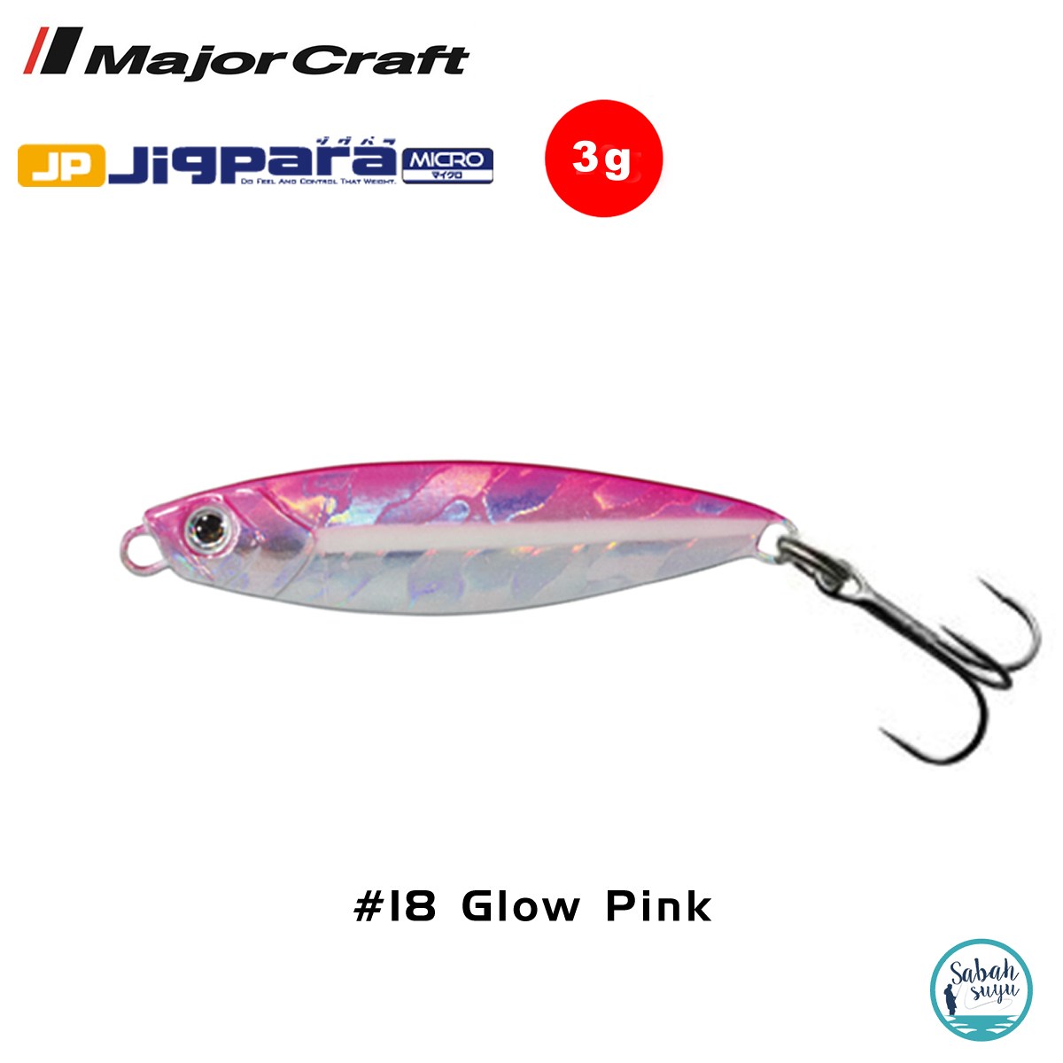 Major Craft Jigpara Micro JPM-3gr 30mm #18 Glow Pink