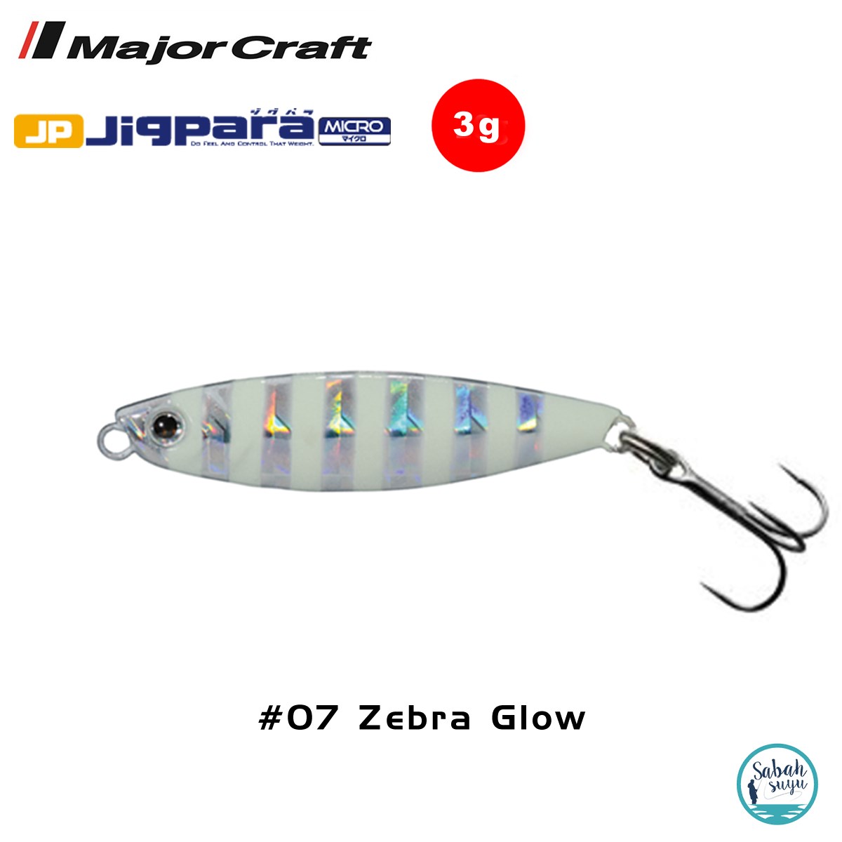 Major Craft Jigpara Micro JPM-3gr 30mm #07 Zebra Glow