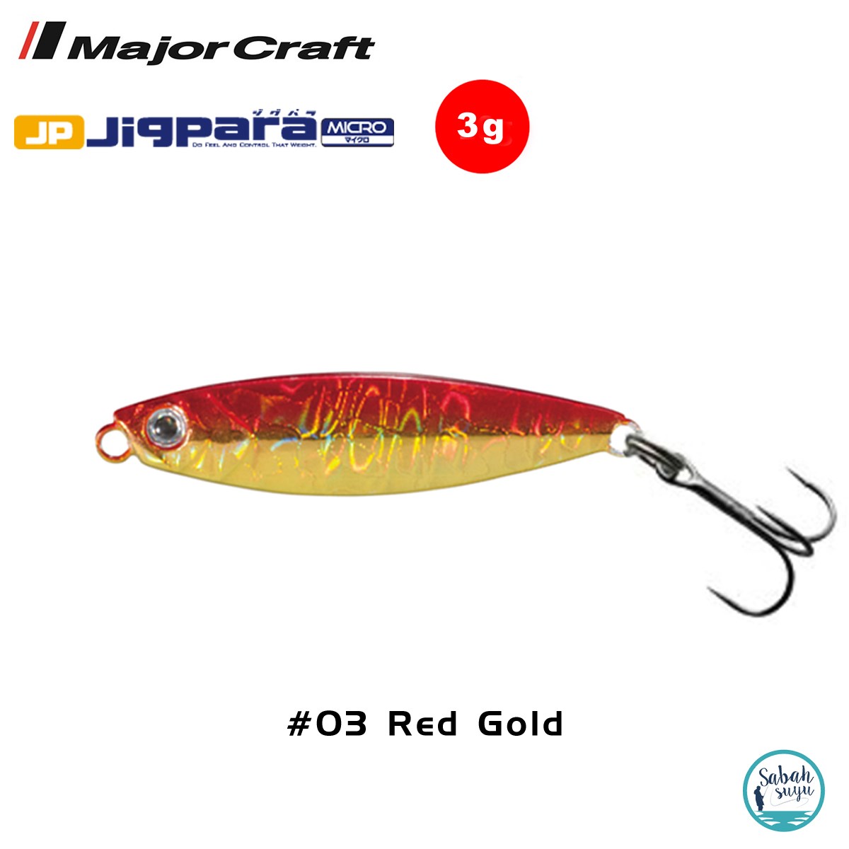 Major Craft Jigpara Micro JPM-3gr 30mm #03 Red Gold