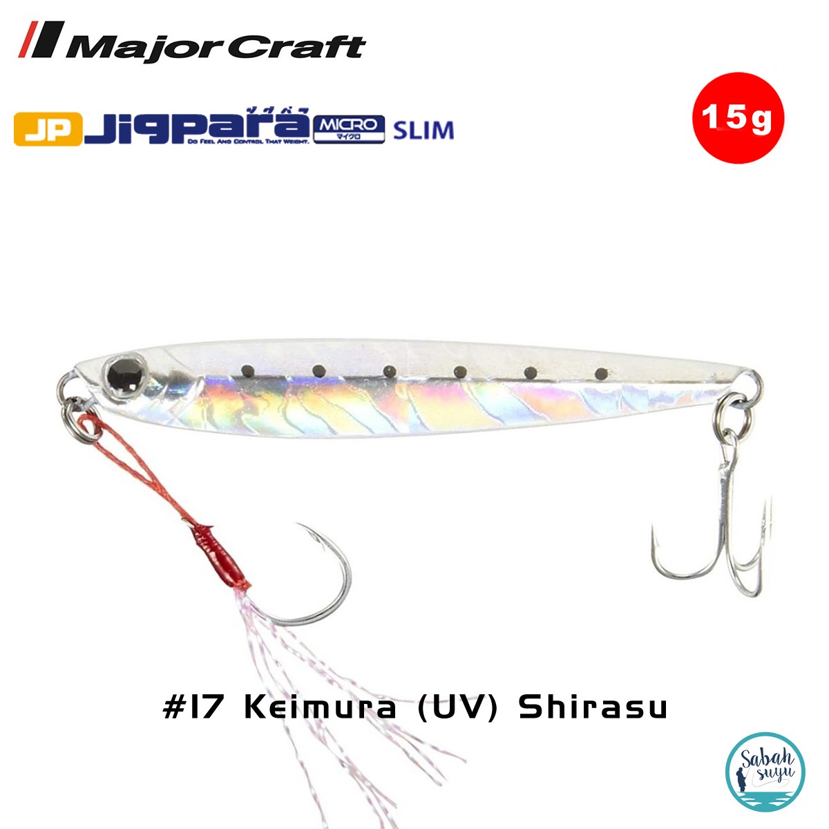 Major Craft Jigpara Micro Slim JPMSL-15gr 60mm #17 Keimura (UV) Shirasu
