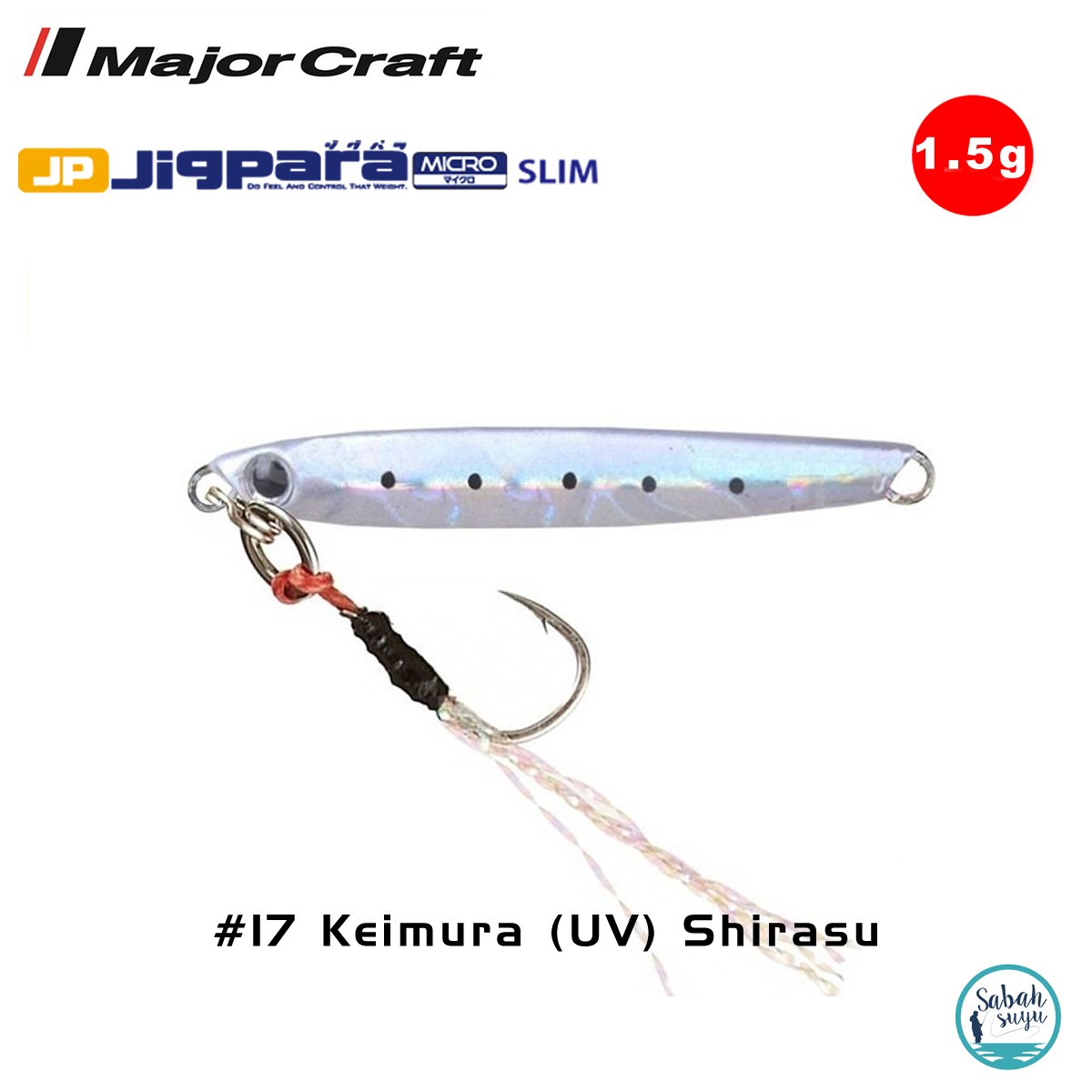 Major Craft Jigpara Micro Slim JPMSL-1.5gr 30mm #17 Keimura (UV) Shirasu