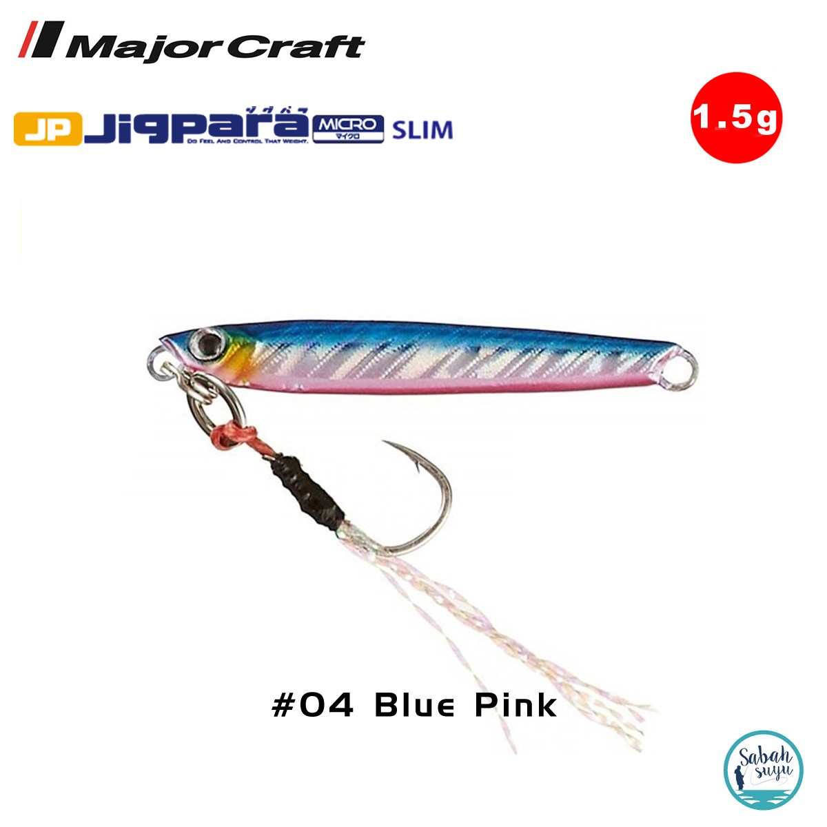Major Craft Jigpara Micro Slim JPMSL-1.5gr 30mm #04 Blue Pink