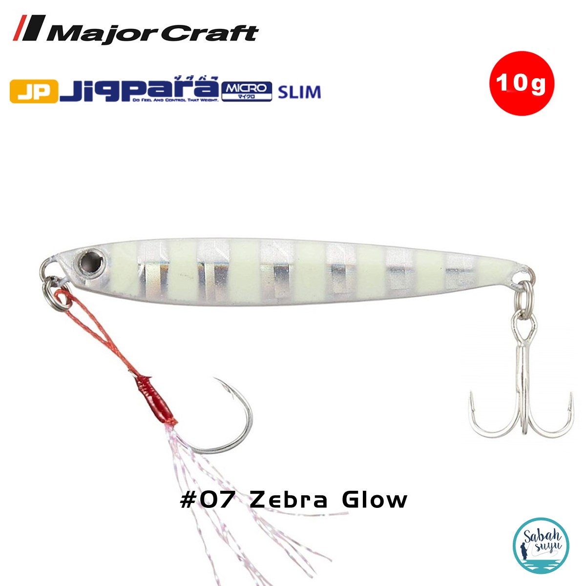 Major Craft Jigpara Micro Slim JPMSL-10gr 55mm #07 Zebra Glow