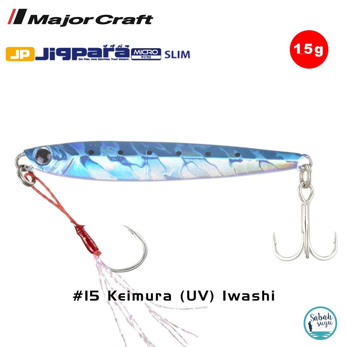 Major Craft Jigpara Micro Slim JPMSL-15gr 60mm #15 Keimura (UV) Iwashi