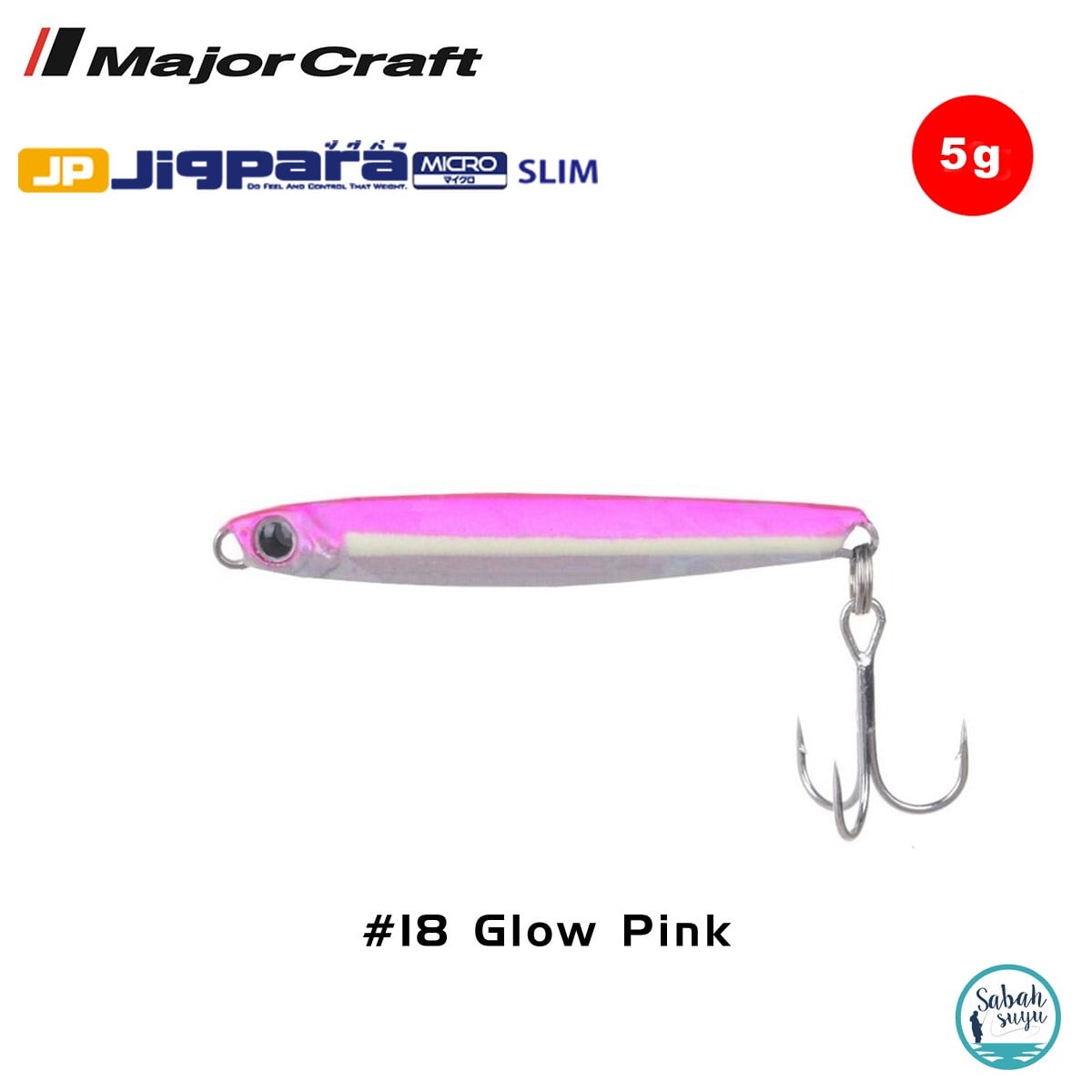 Major Craft Jigpara Micro Slim JPMSL-5gr 43mm #18 Glow Pink