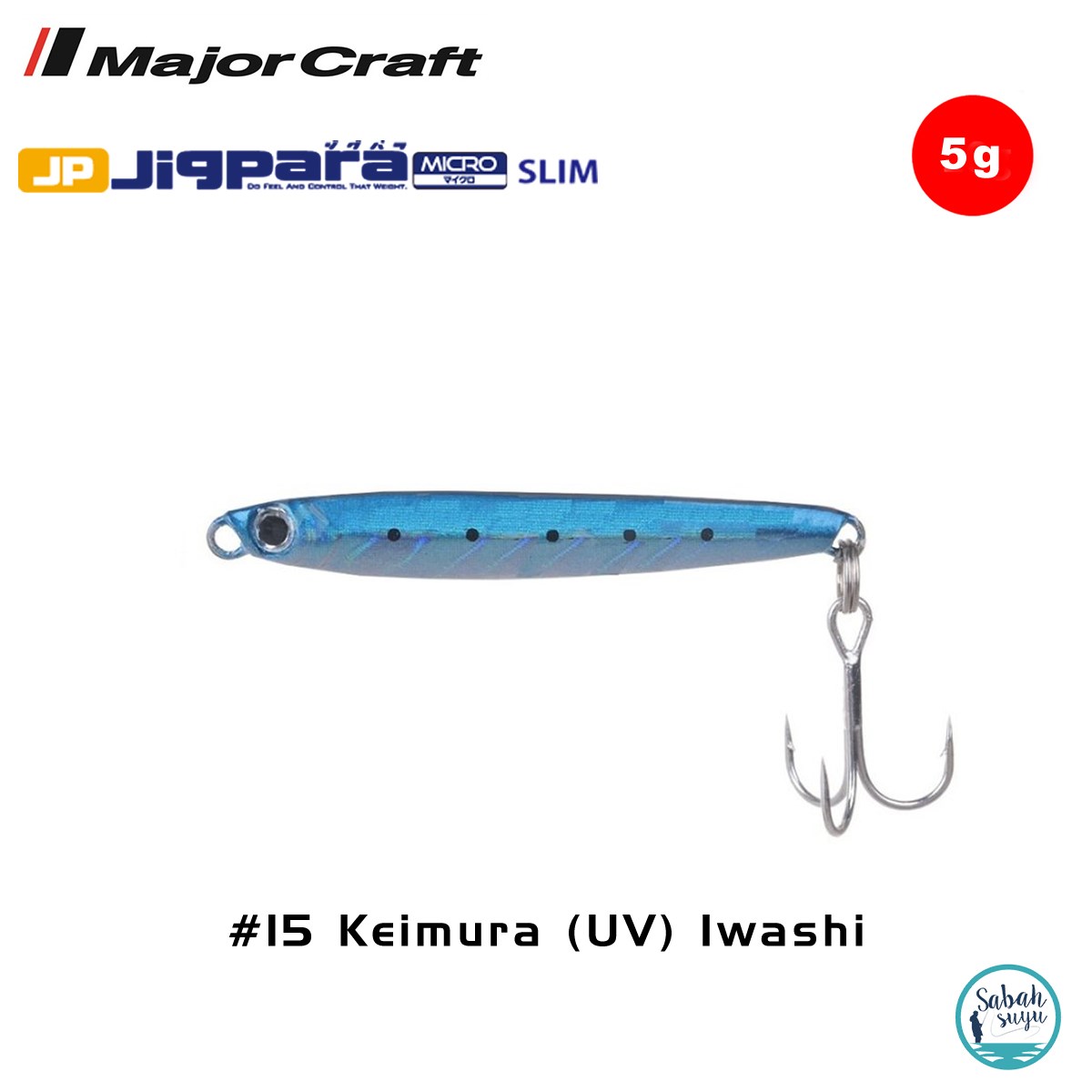 Major Craft Jigpara Micro Slim JPMSL-5gr 43mm #15 Keimura (UV) Iwashi
