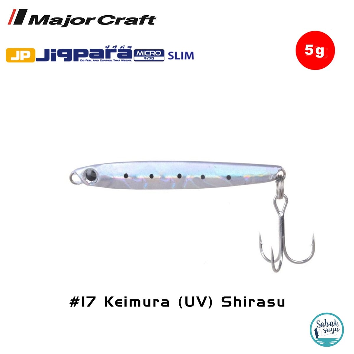 Major Craft Jigpara Micro Slim JPMSL-5gr 43mm #17 Keimura (UV) Shirasu
