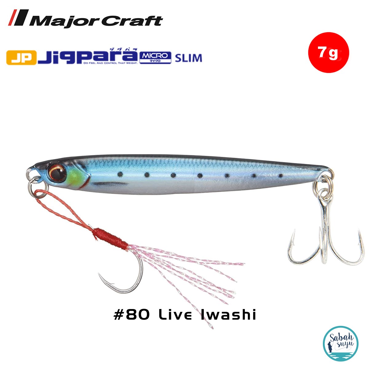 Major Craft Jigpara Micro Slim JPMSL-7gr 50mm #80 Live Iwashi