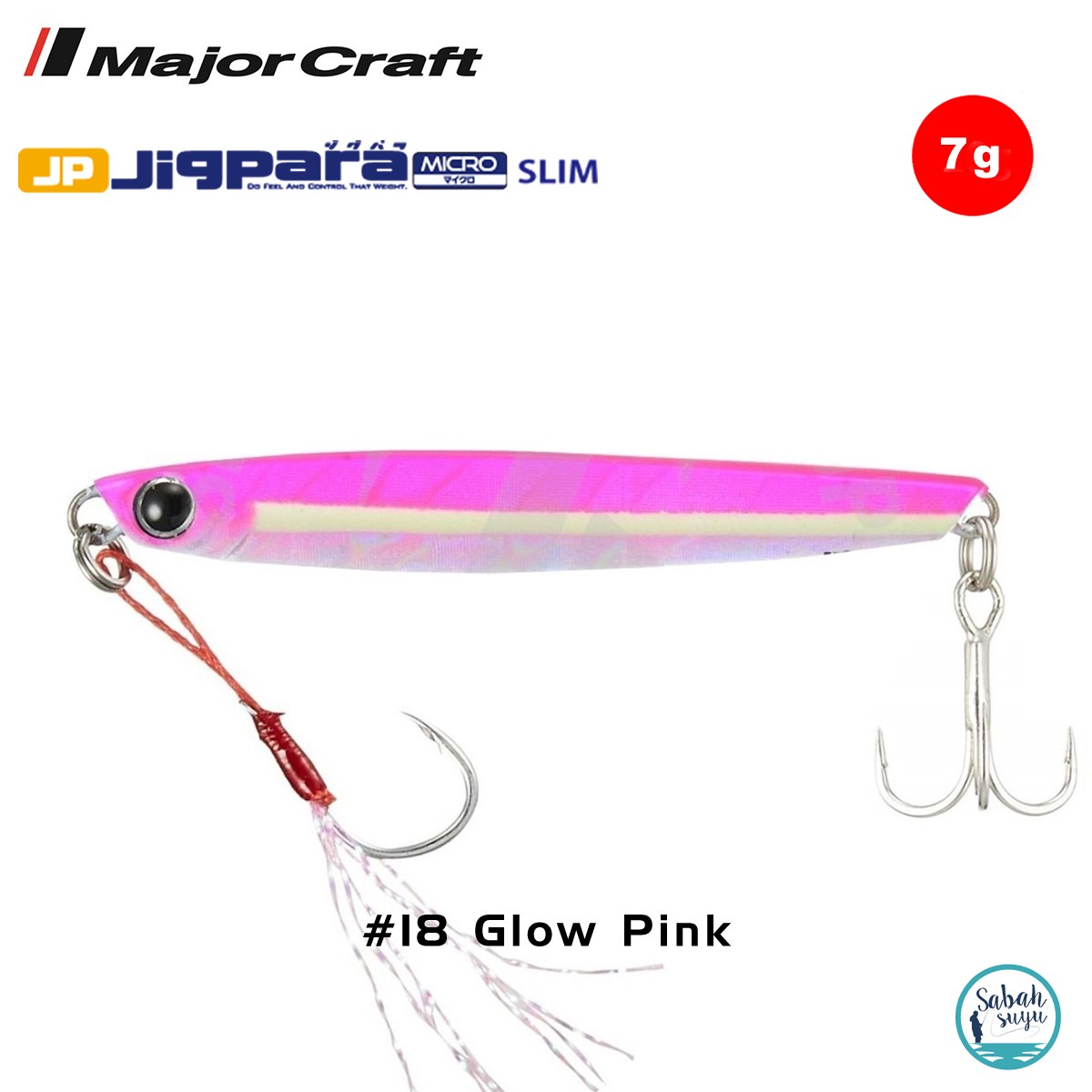 Major Craft Jigpara Micro Slim JPMSL-7gr 50mm #18 Glow Pink
