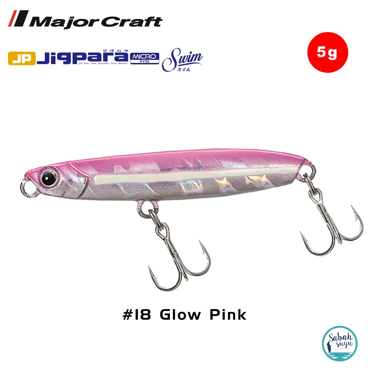 Major Craft Jigpara Micro Swim JPMSW-5gr 35mm #18 Glow Pink