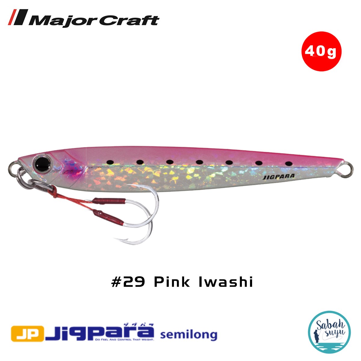 Major Craft Jigpara Semilong JPSL-40gr 100mm #29 Pink Iwashi