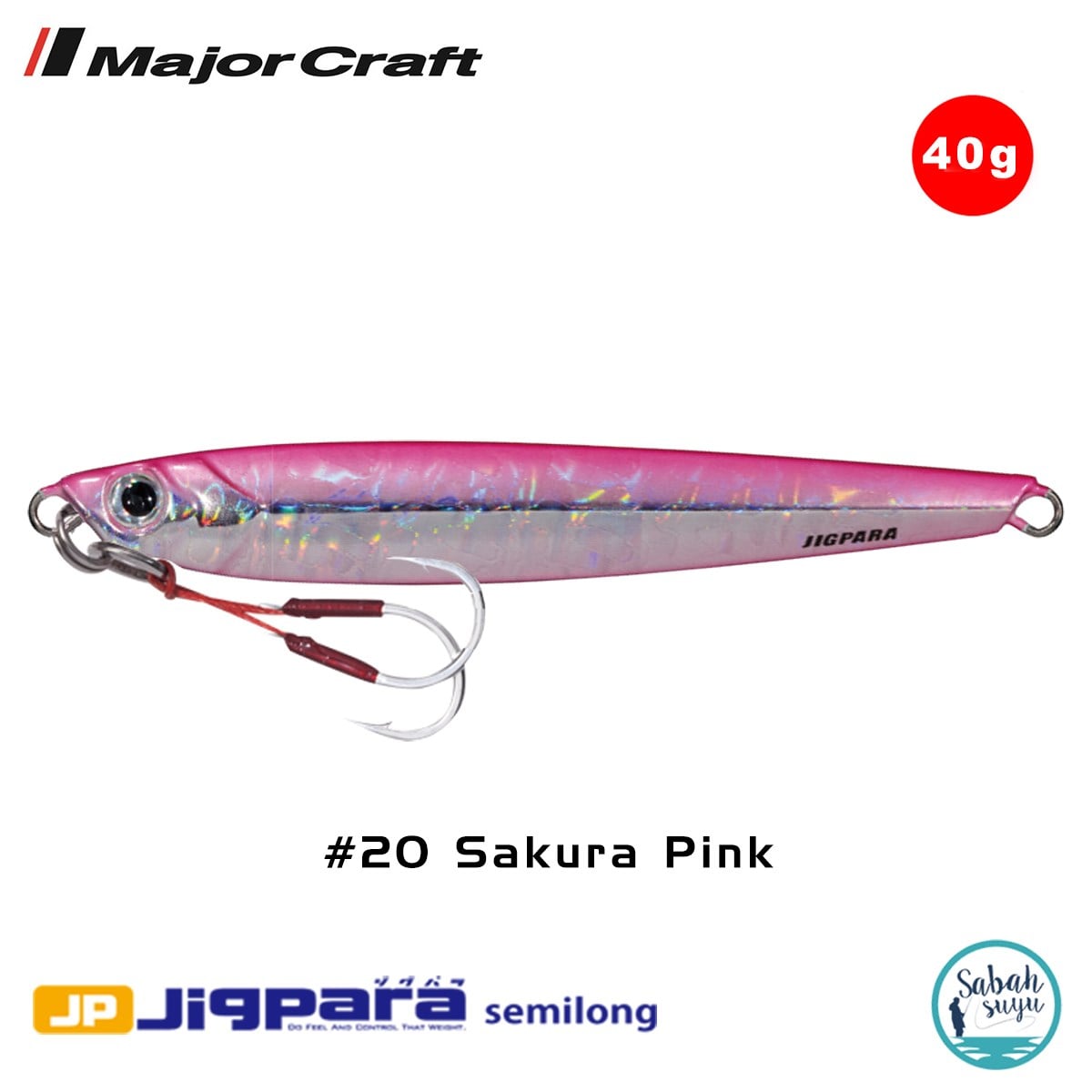 Major Craft Jigpara Semilong JPSL-40gr 100mm #20 Sakura Pink