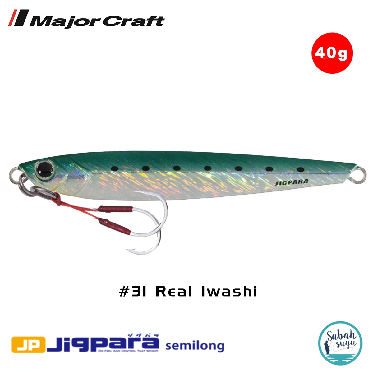 Major Craft Jigpara Semilong JPSL-40gr 100mm #31 Real Iwashi