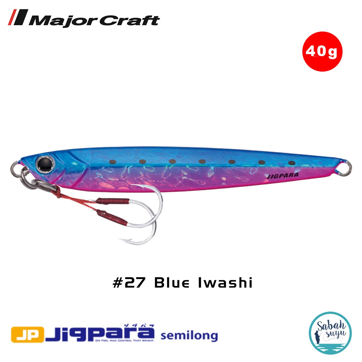 Major Craft Jigpara Semilong JPSL-40gr 100mm #27 Blue Iwashi