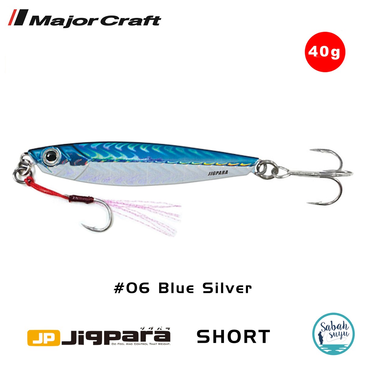Major Craft Jigpara Short JPS-40gr 80mm #06 Blue-Silver