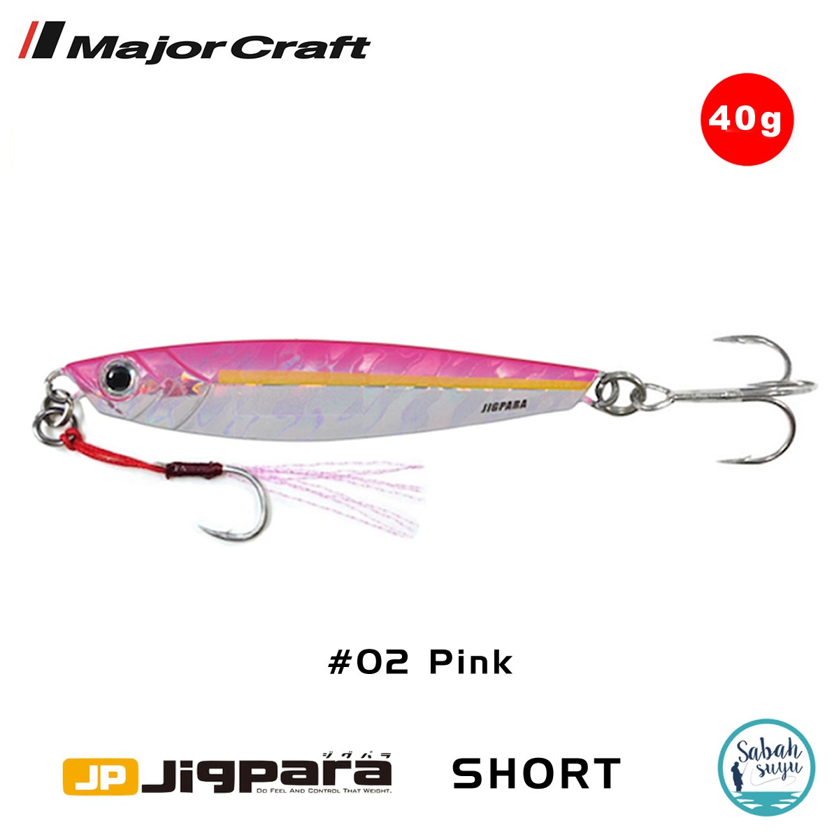Major Craft Jigpara Short JPS-40gr 80mm #02 Pink