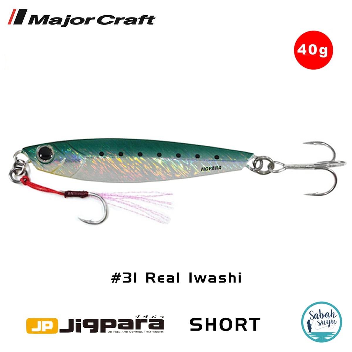 Major Craft Jigpara Short JPS-40gr 80mm #31 Real Iwashi