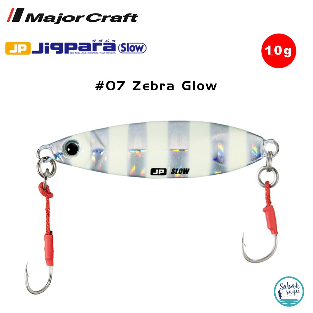 Major Craft Jigpara Slow JPSLOW-10gr 40mm #07 Zebra Glow