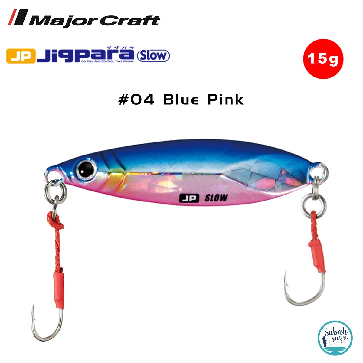Major Craft Jigpara Slow JPSLOW-15gr 45mm #04 Blue Pink