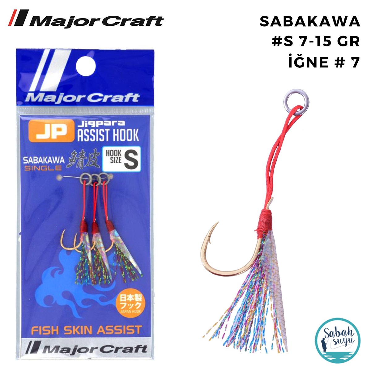 Major Craft Jigpara Tekli Asist İğne Saba #S 7-15gr (3 Adet)