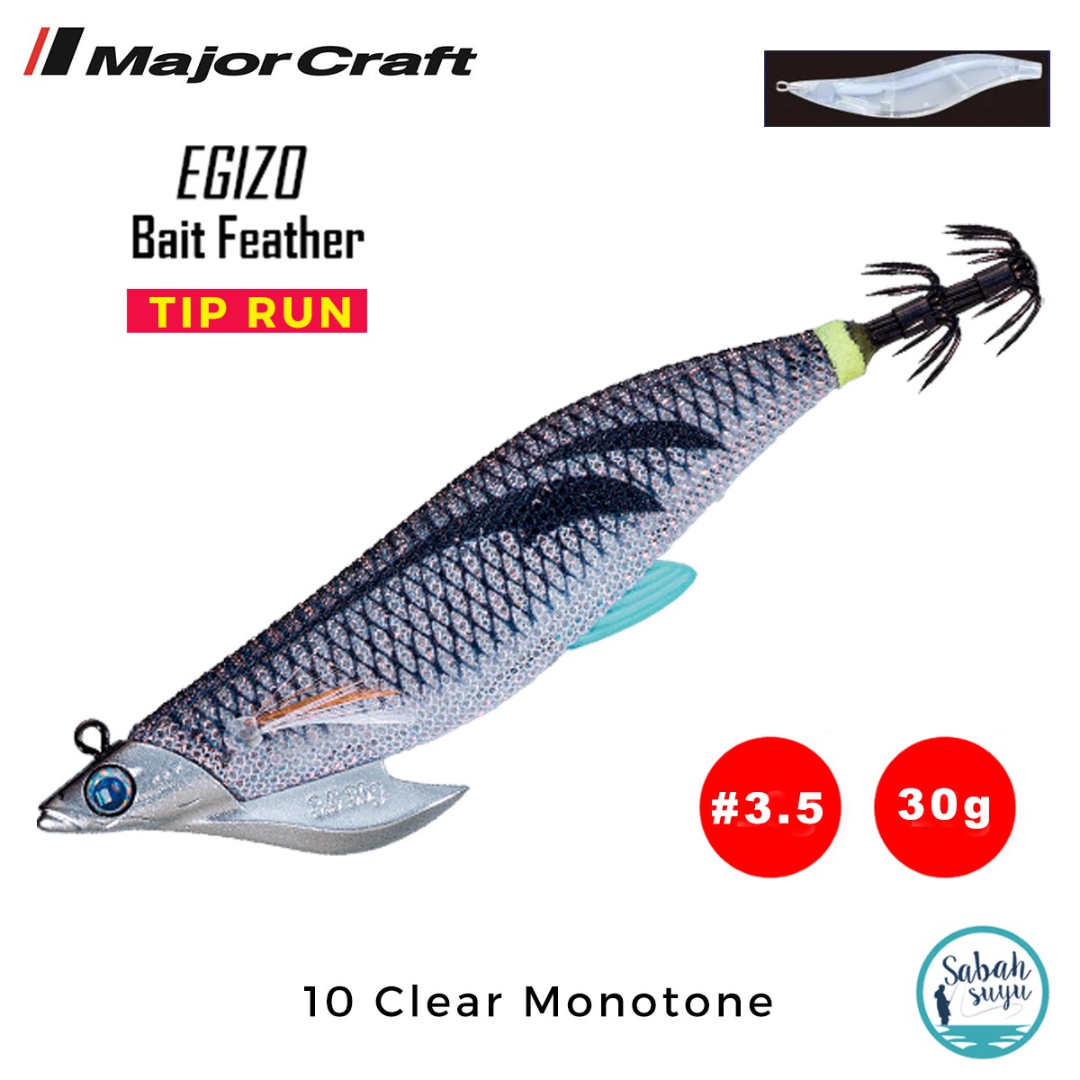 Major Craft Kalamar Zokası EBFT-3.5 30gr #10 Clear Monotone