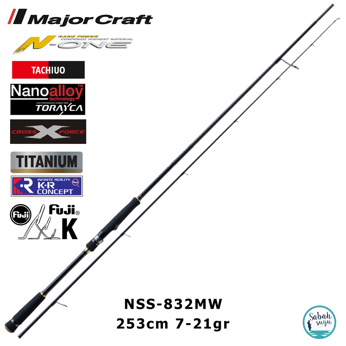 Major Craft N-One NSS-832MW Cutlass 253cm 7-21gr (2P) Spin Kamış